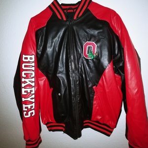 Faux Leather Ohio State University Buckeyes jacket
